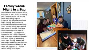 Screenshot of Koliganek's family night report 